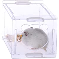 Acrílico casa transparente para el hámster enano Gerbil rata pequeño hábitat animal mascotas jugar jaula